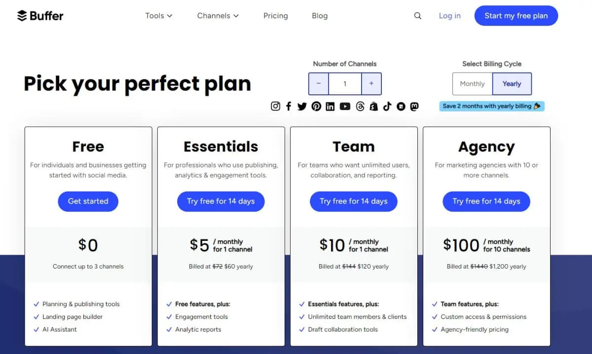 Buffer pricing