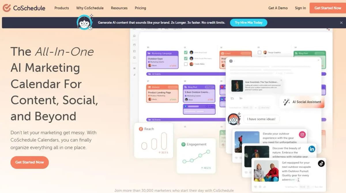CoSchedule social media scheduler