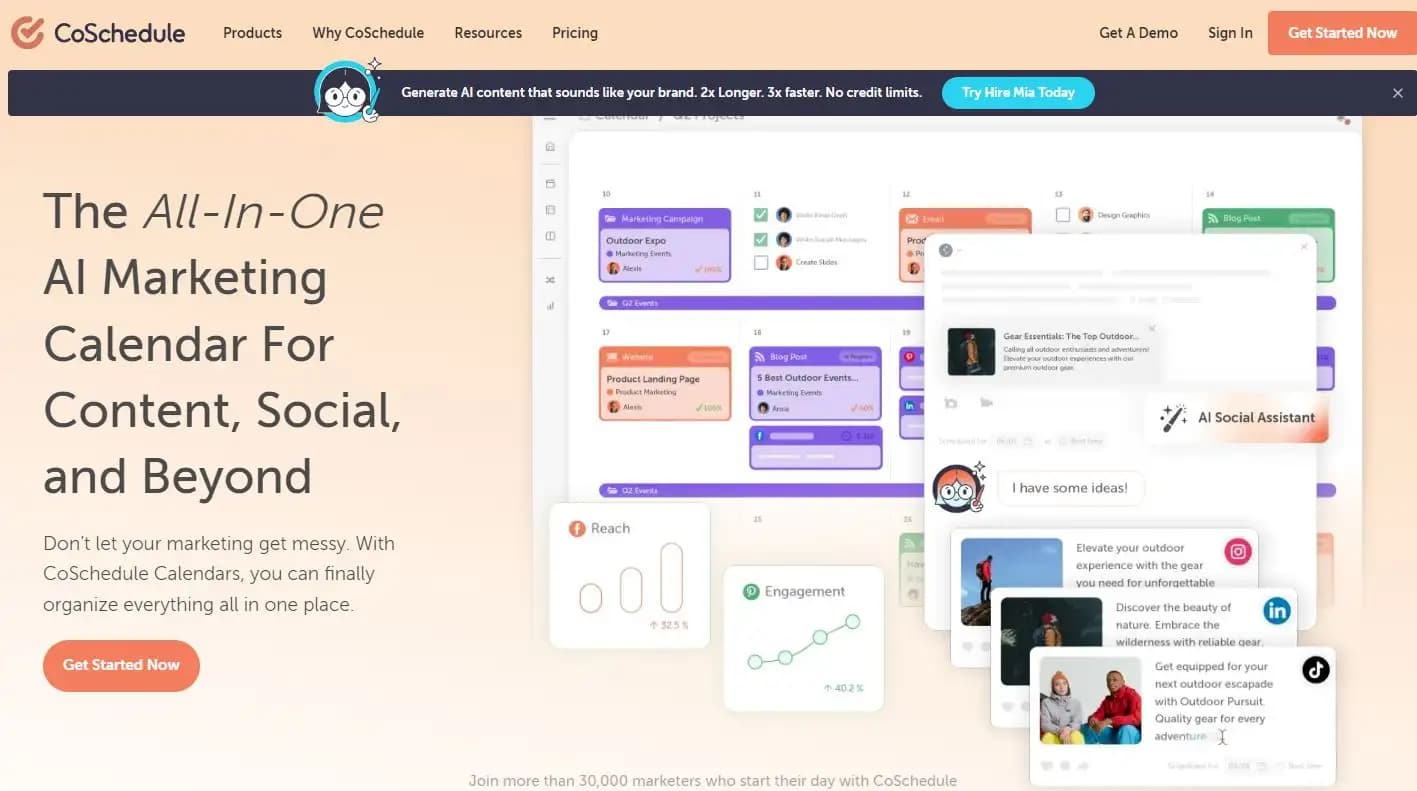 CoSchedule social media scheduler