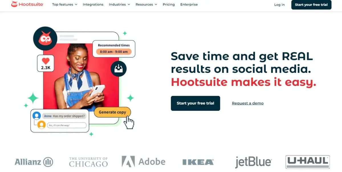 Hootsuite social media scheduler
