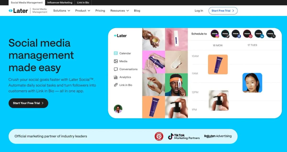 Later social media scheduler