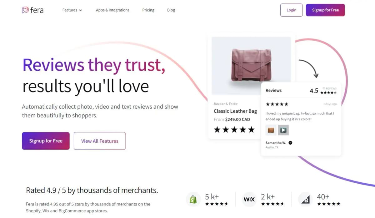 Fera.ai social proof platform