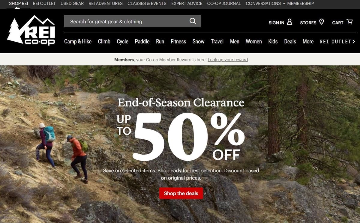 REI Co-Op outdoor gear