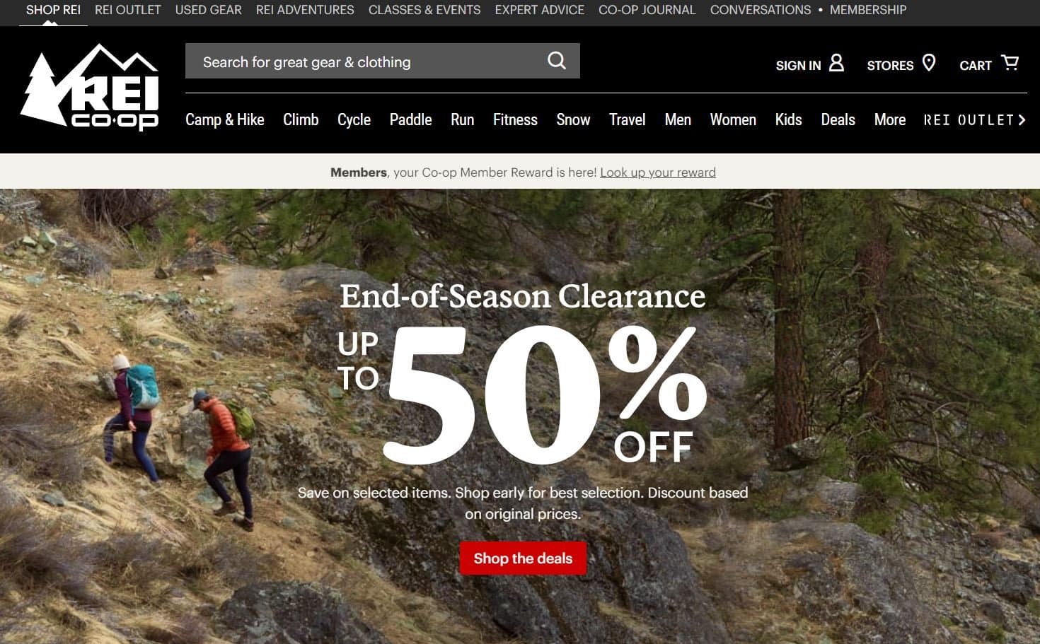 REI Co-Op outdoor gear