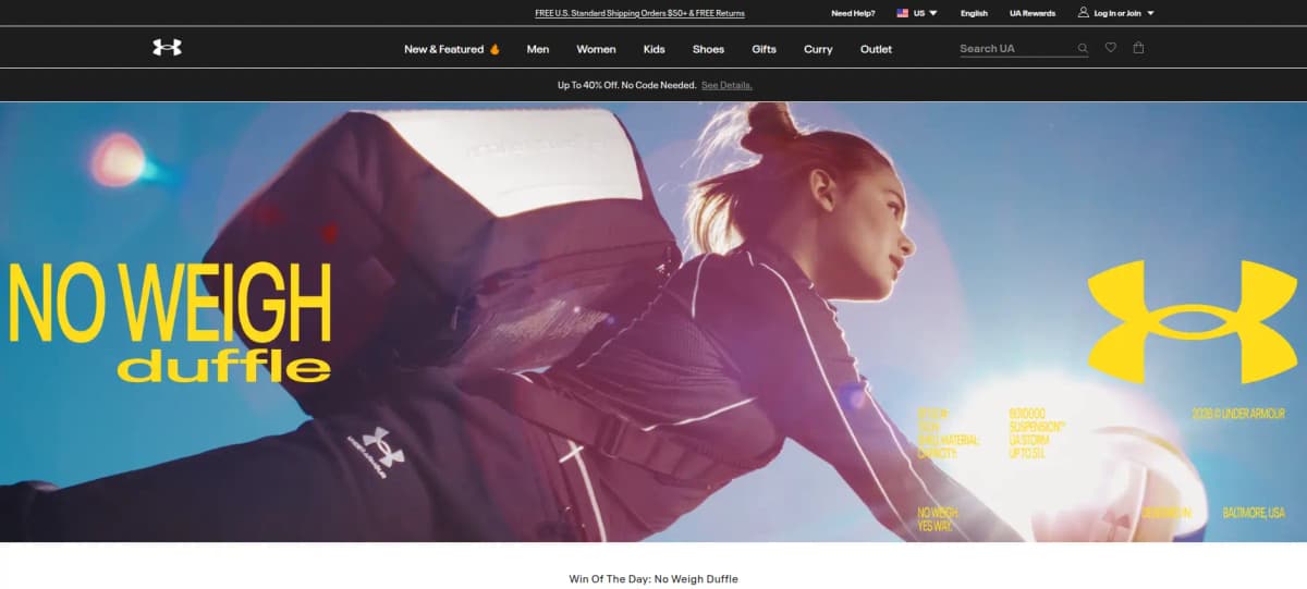 Under Armour athletic gear