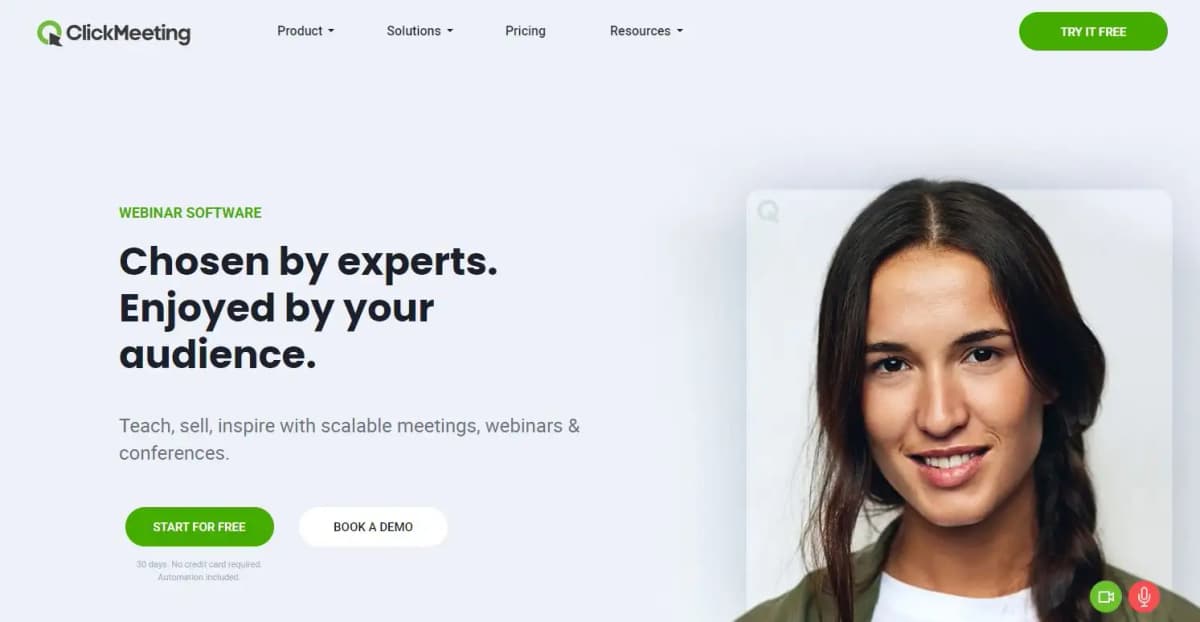 ClickMeeting webinar platform