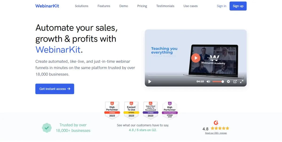 WebinarKit webinar platform