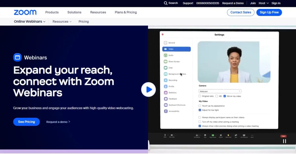 Zoom Webinar platform