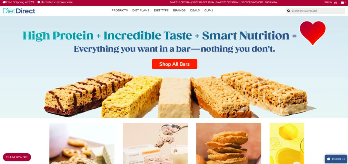 Diet Direct weight loss products and shakes