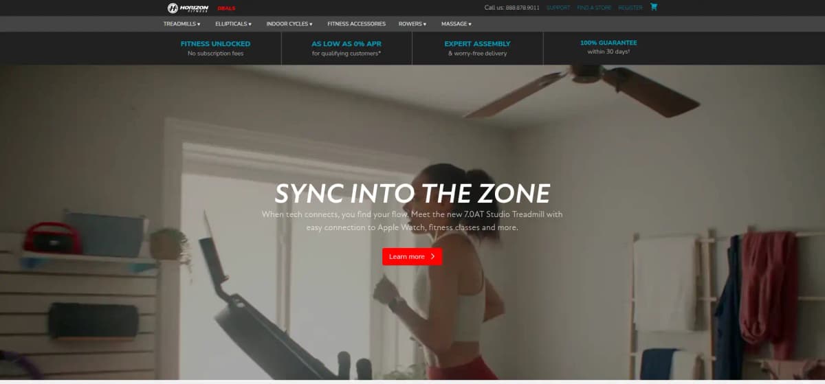 Horizon Fitness treadmills and home exercise equipment