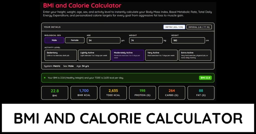 BMI & Calorie Calculator