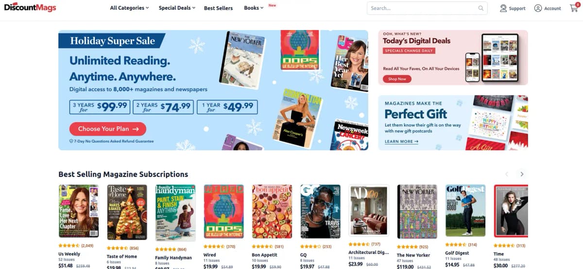 DiscountMags magazine subscriptions