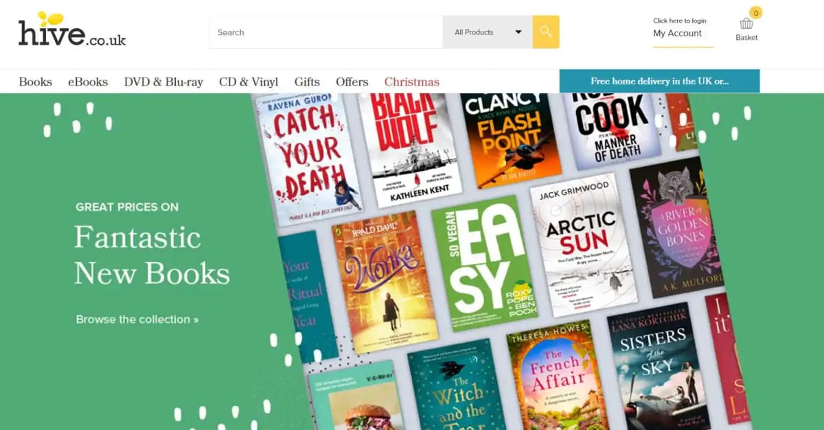 Hive independent bookshops online