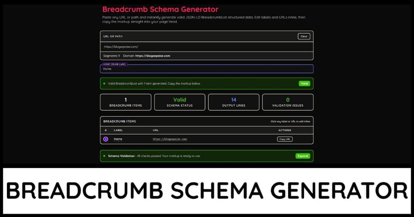 Breadcrumb Schema Generator