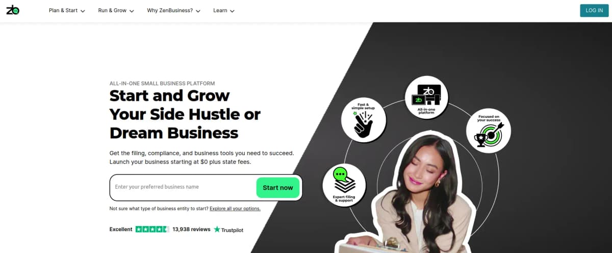 ZenBusiness formation and management