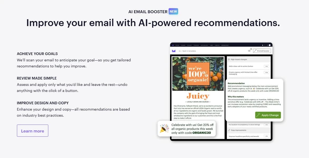 Campaign Monitor AI Email Booster