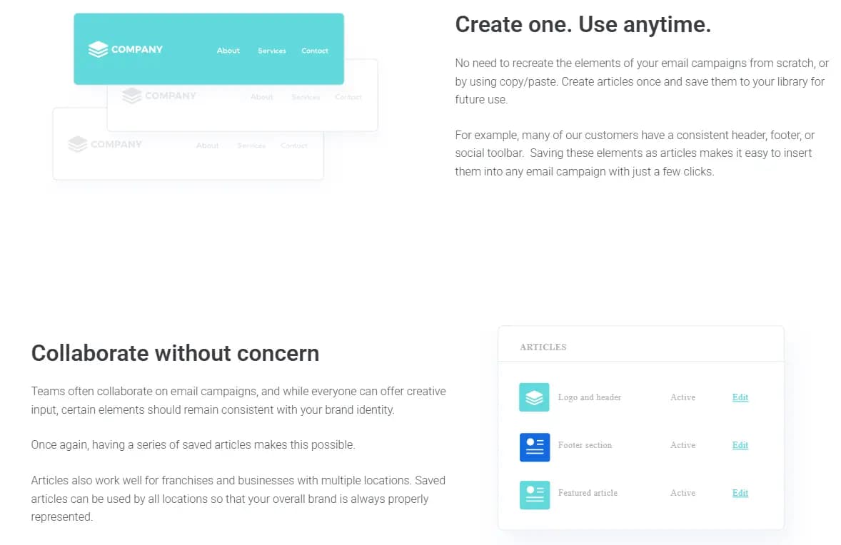 Campaigner Content Blocks