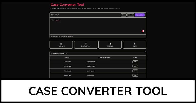 Case Converter Tool