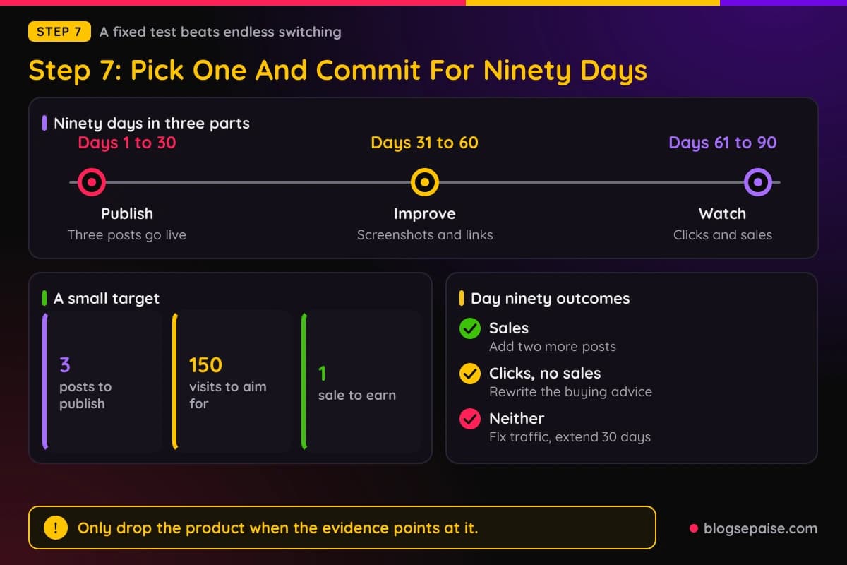 Ninety day timeline from pick to publish to review