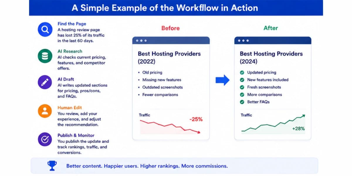 Content refresh workflow example
