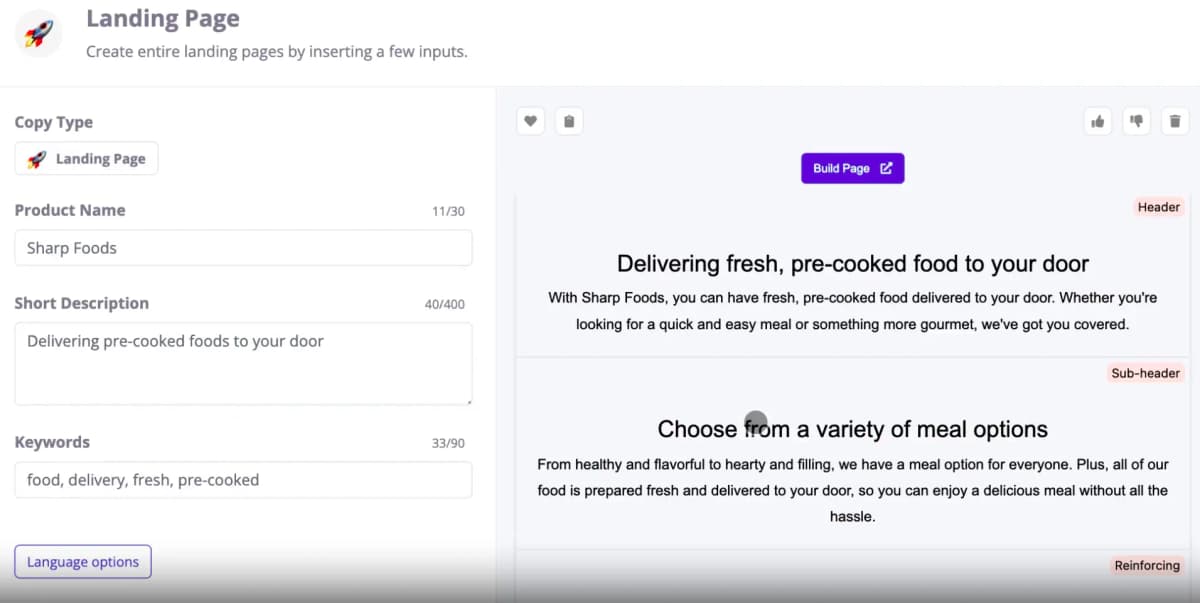ContentBot AI Landing Pages