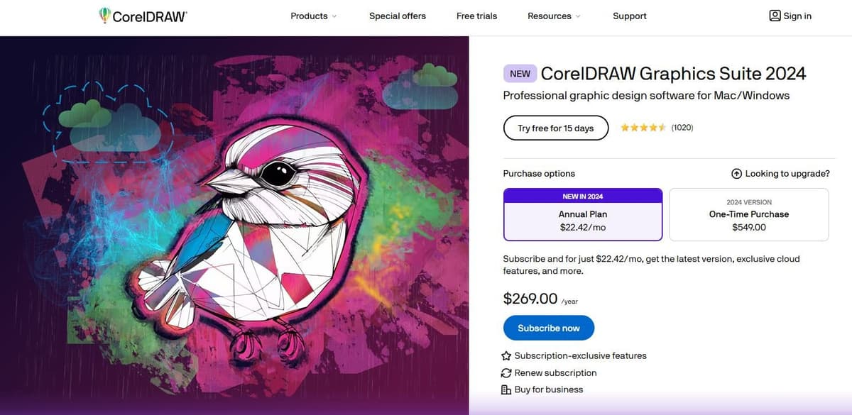 CorelDRAW Graphics Suite Pricing