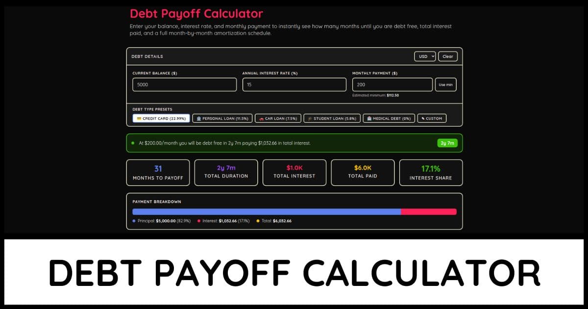 Debt Payoff Calculator