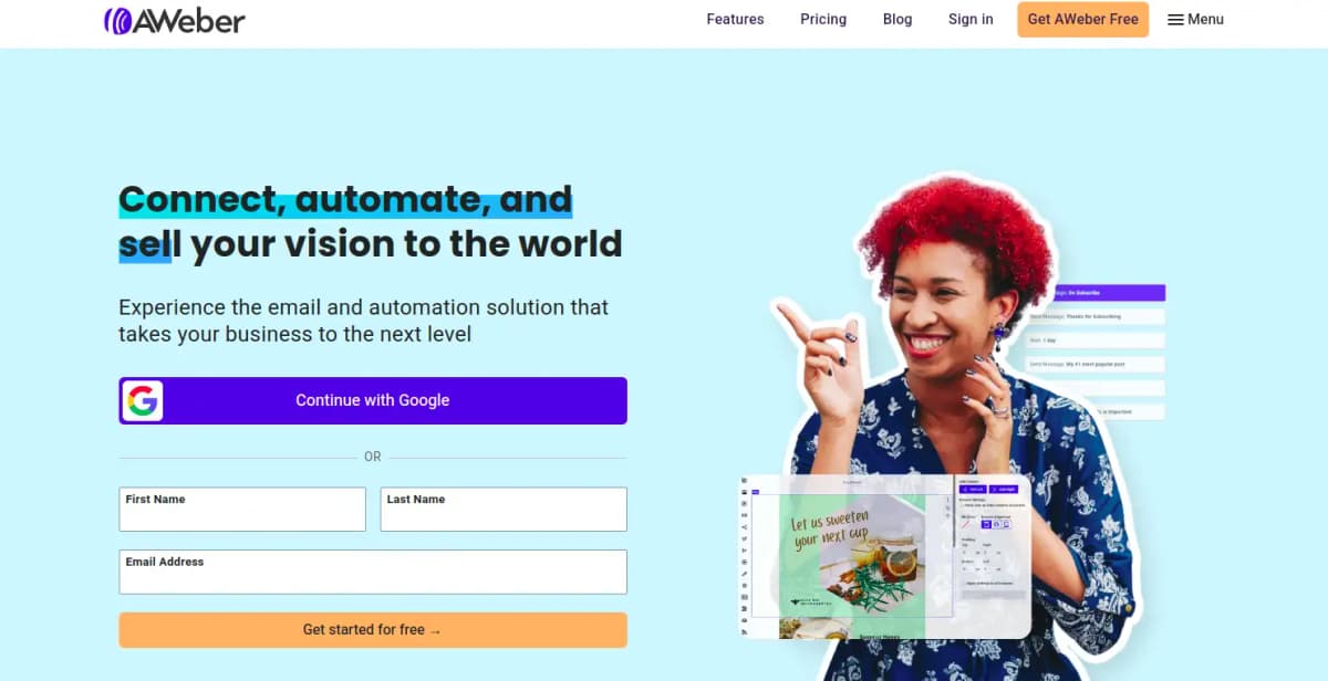 AWeber email marketing and automation