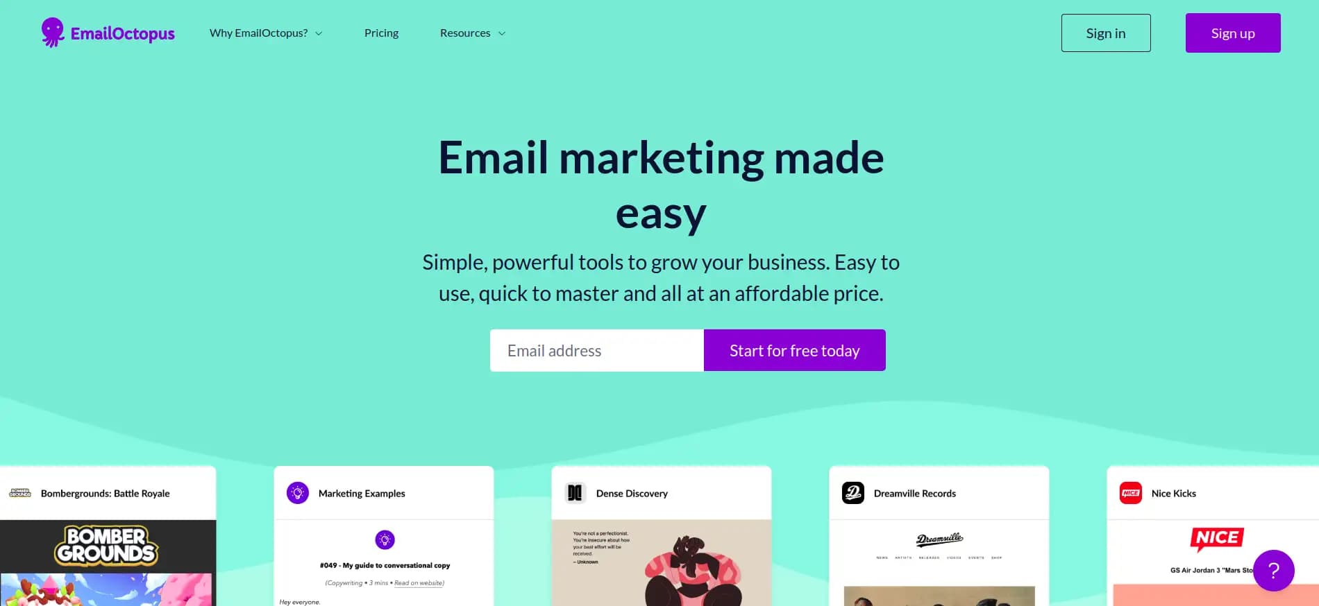 EmailOctopus affordable email marketing