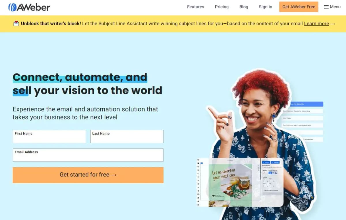 AWeber email marketing tool