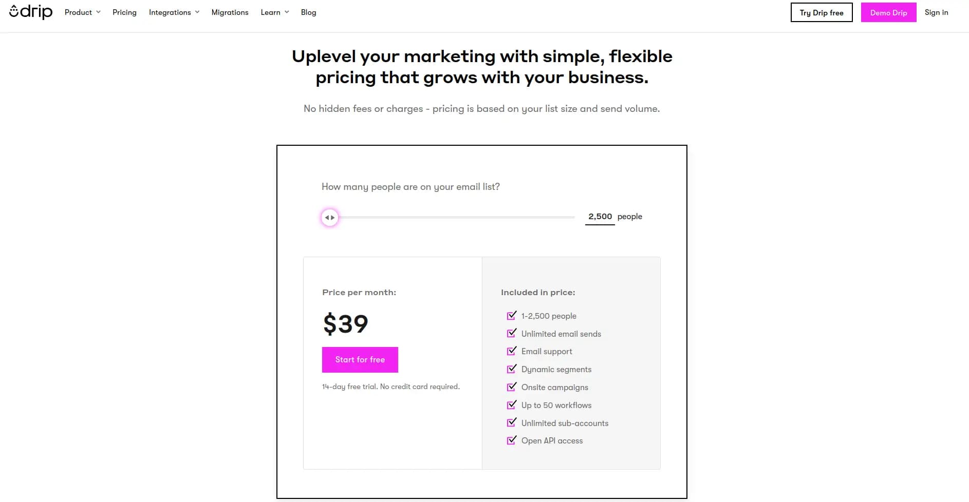 Drip pricing