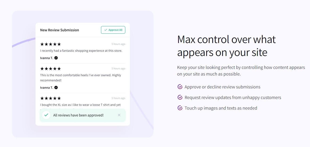 Fera Customizable Review Submissions