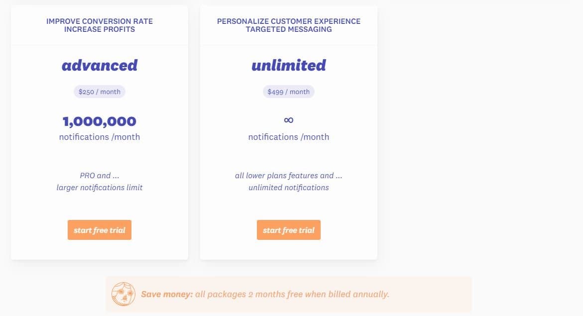 Fomo Advanced Pricing Plans
