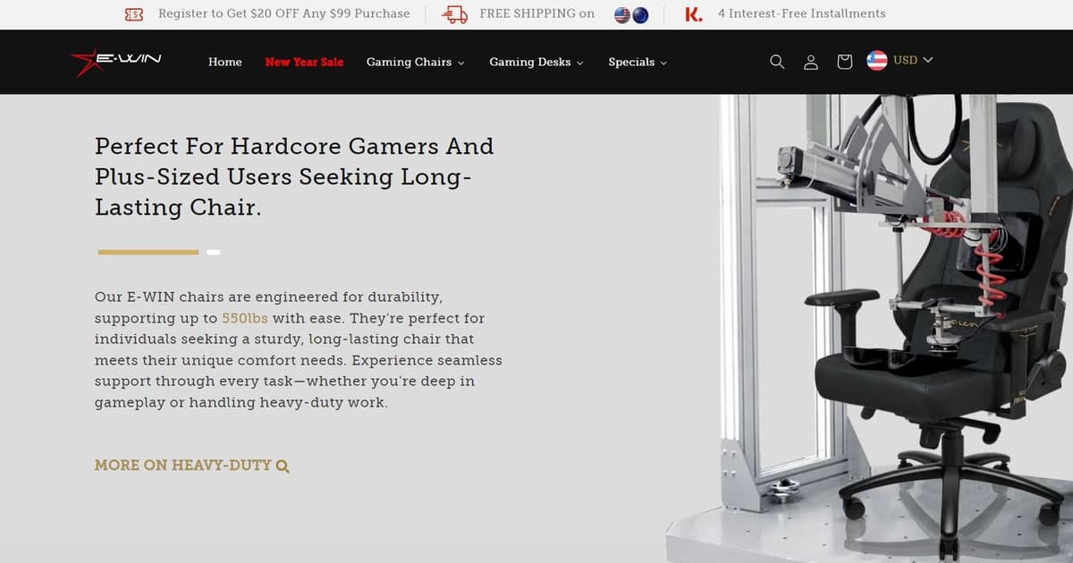 E-WIN gaming chairs and ergonomic furniture