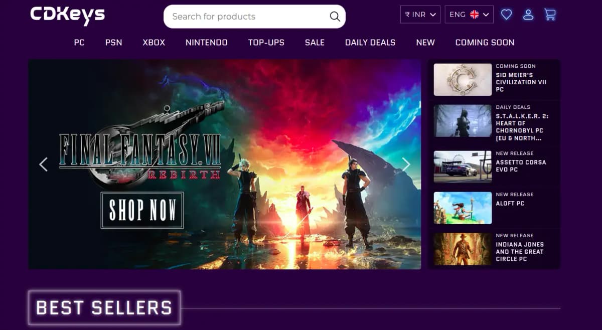 CDKeys discounted digital game codes marketplace