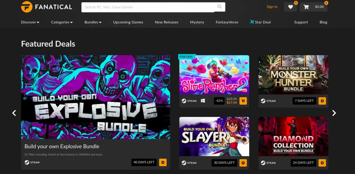 Fanatical digital game retailer and affiliate program