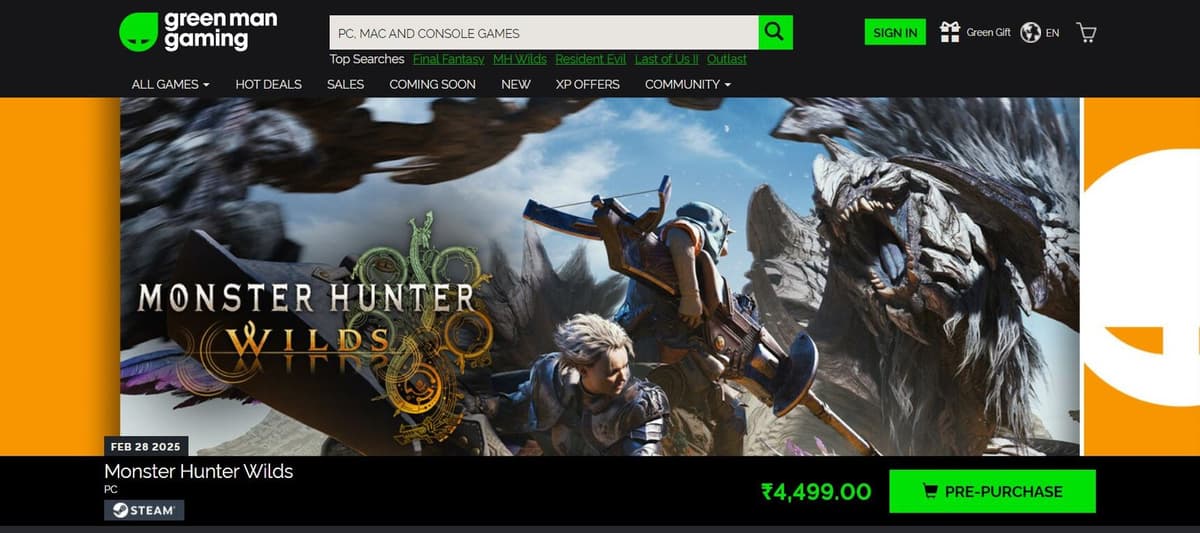 Green Man Gaming digital game keys and publishing