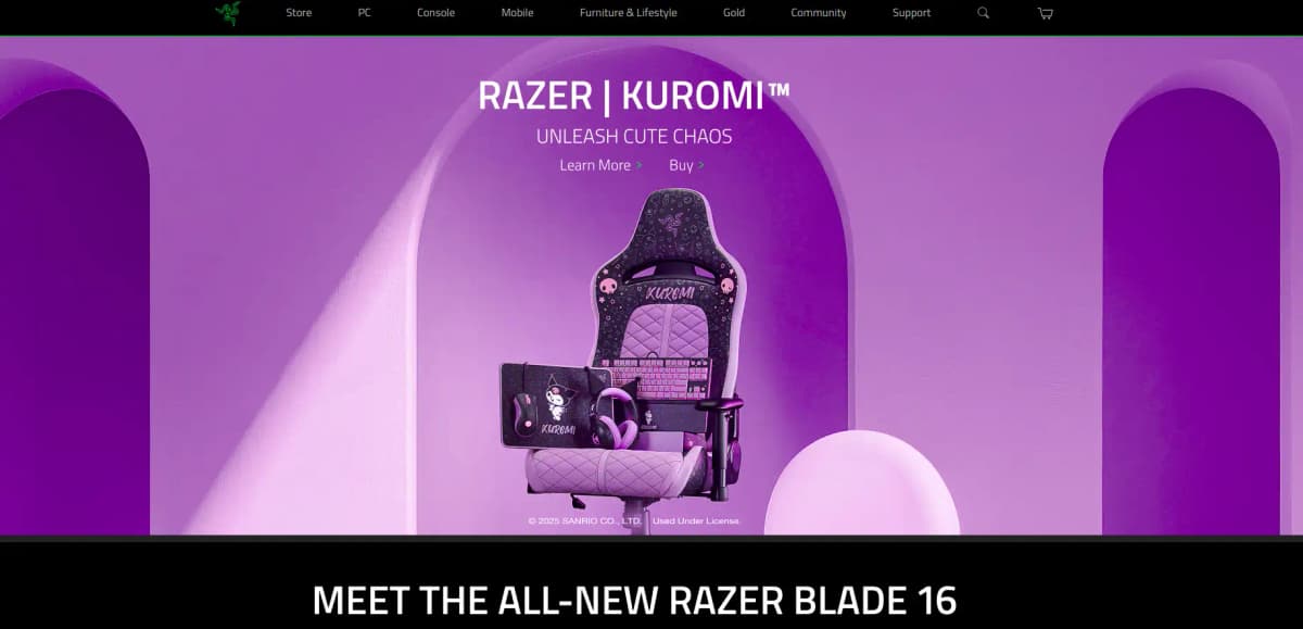 Razer gaming hardware and software ecosystem
