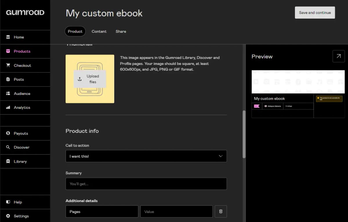 Gumroad Product Details