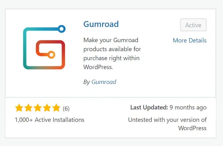 Gumroad WordPress Plugin