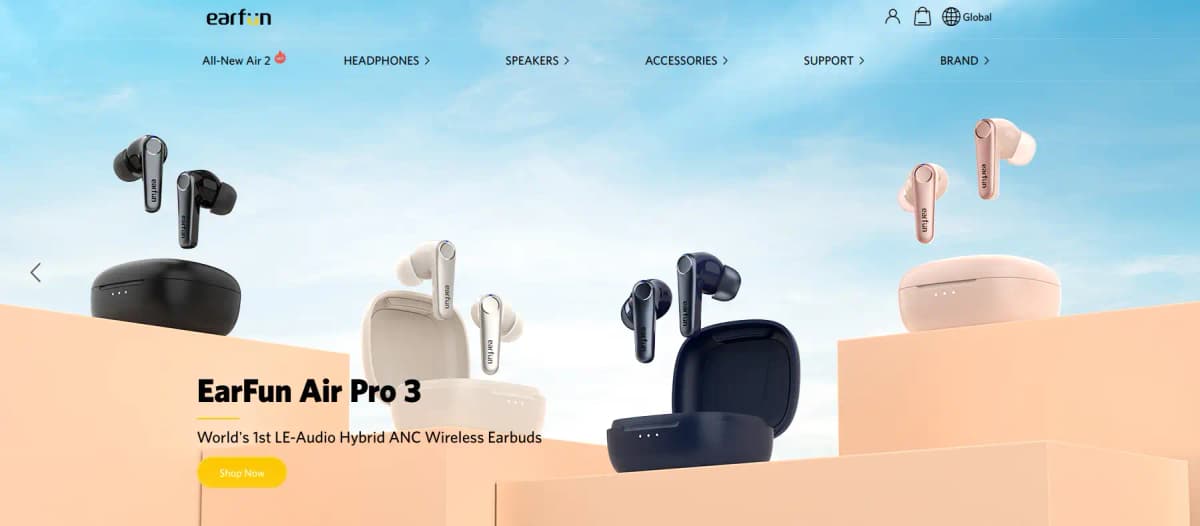 EarFun wireless earphones