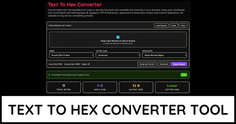Text To Hex Converter