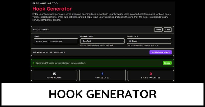 Hook Generator