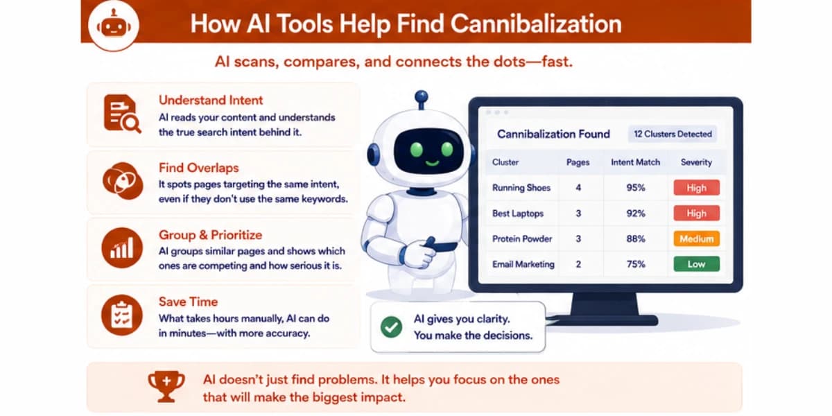 How AI tools help find keyword cannibalization