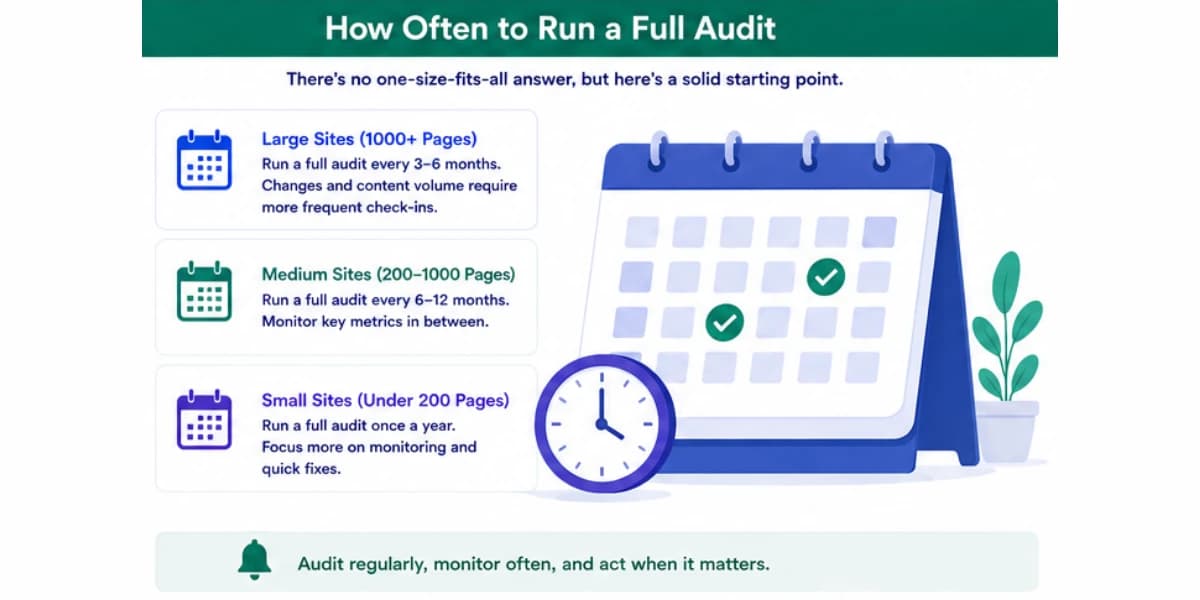How often to run content audit
