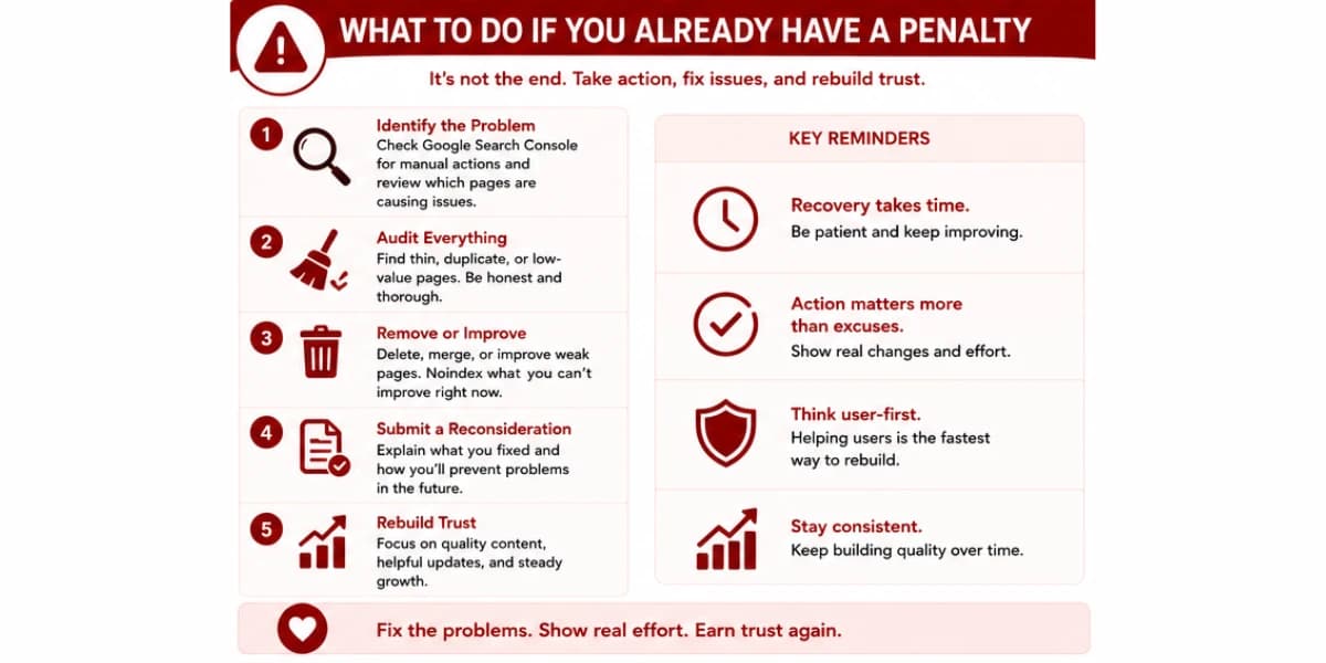 How to fix a site penalty