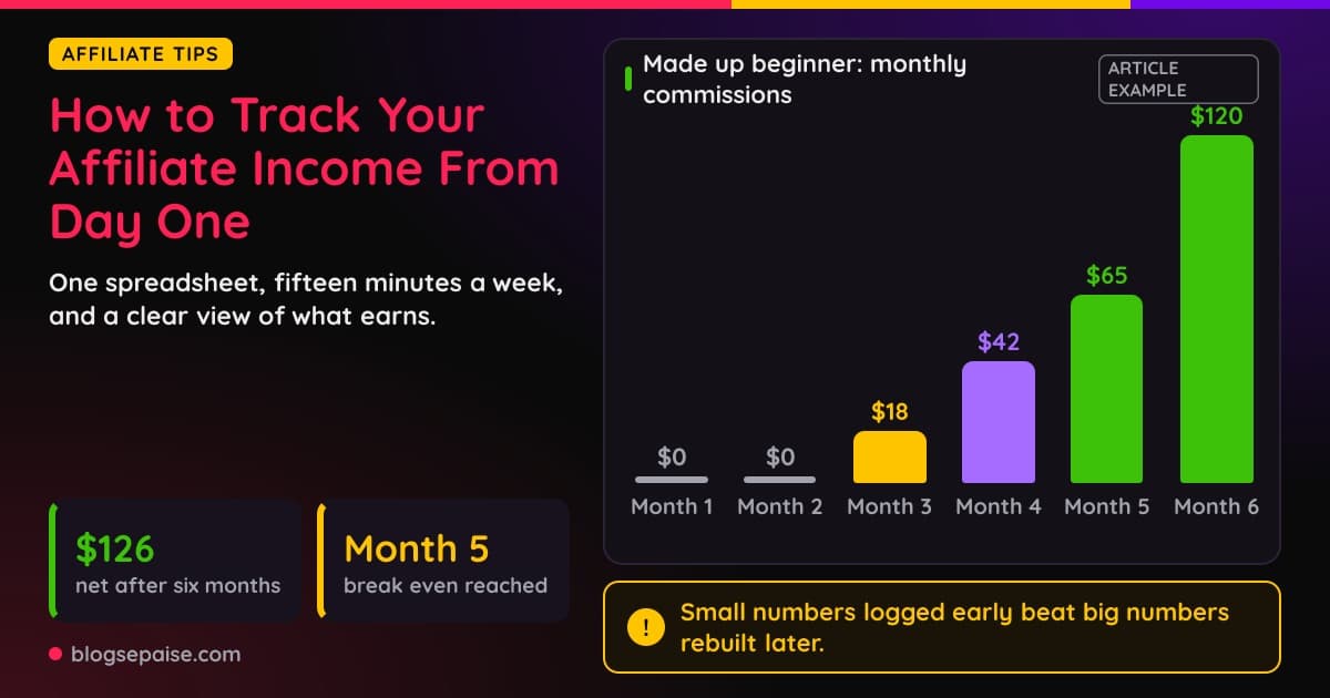 How to track your affiliate income from day one