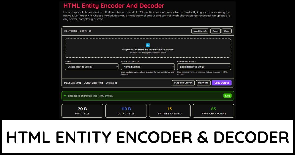 HTML Entity Converter