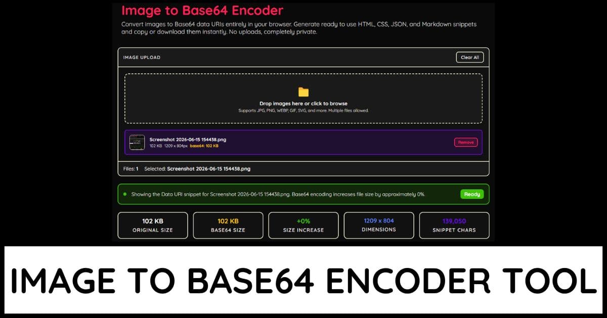 Image To Base64 Encoder