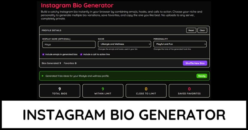 Instagram Bio Generator